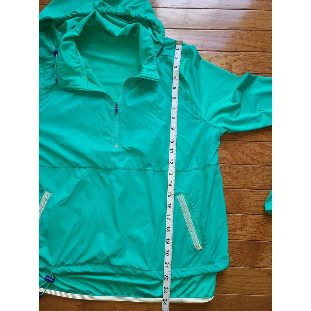 Avia Sz L (12-14) Athletic Sports Active 1/4 Zip Green Jacket Thumb‎ hole Active